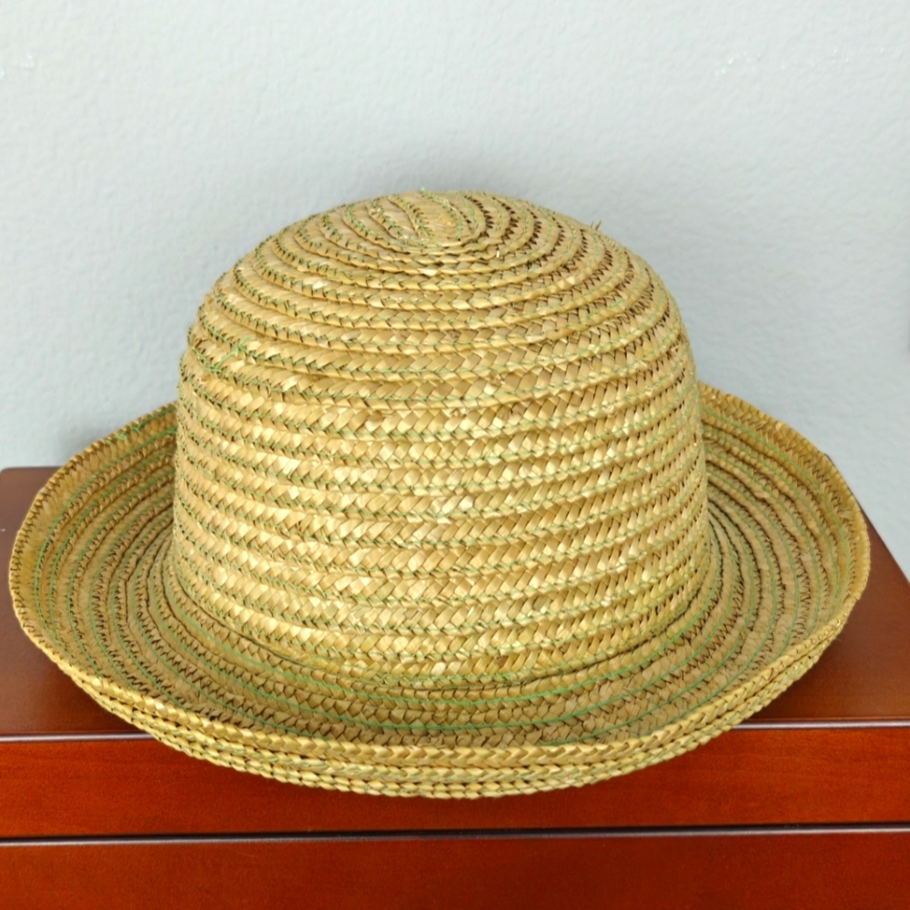 Source Unknown Straw Hat in Natural Gold